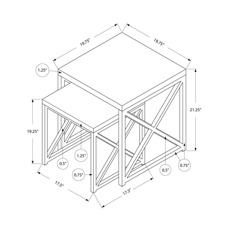 Monarch Nesting Tables I 3025 IMAGE 5