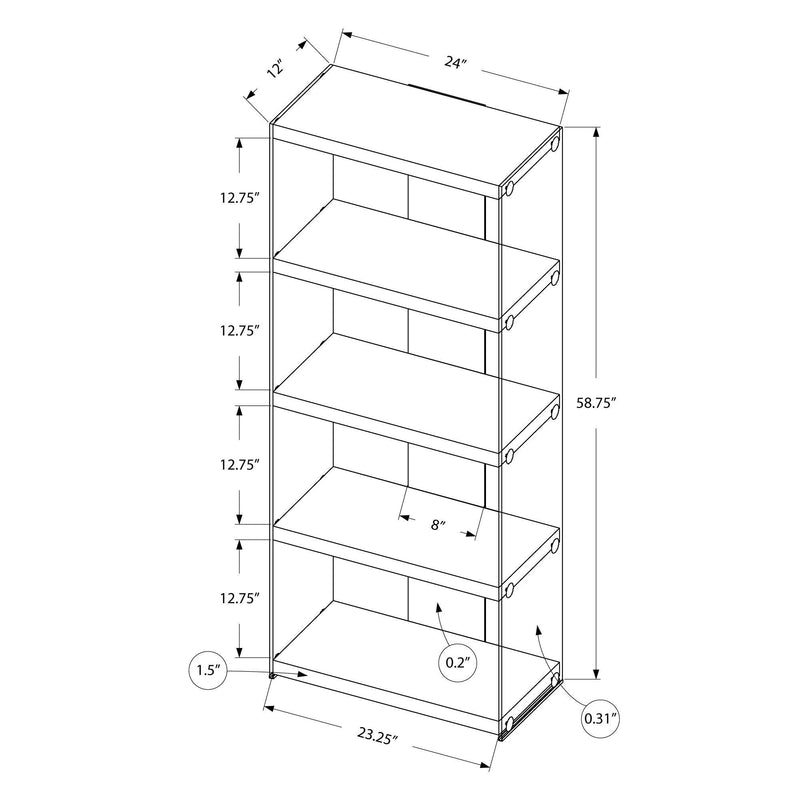 Monarch Bookcases 5+ Shelves I 3060 IMAGE 5