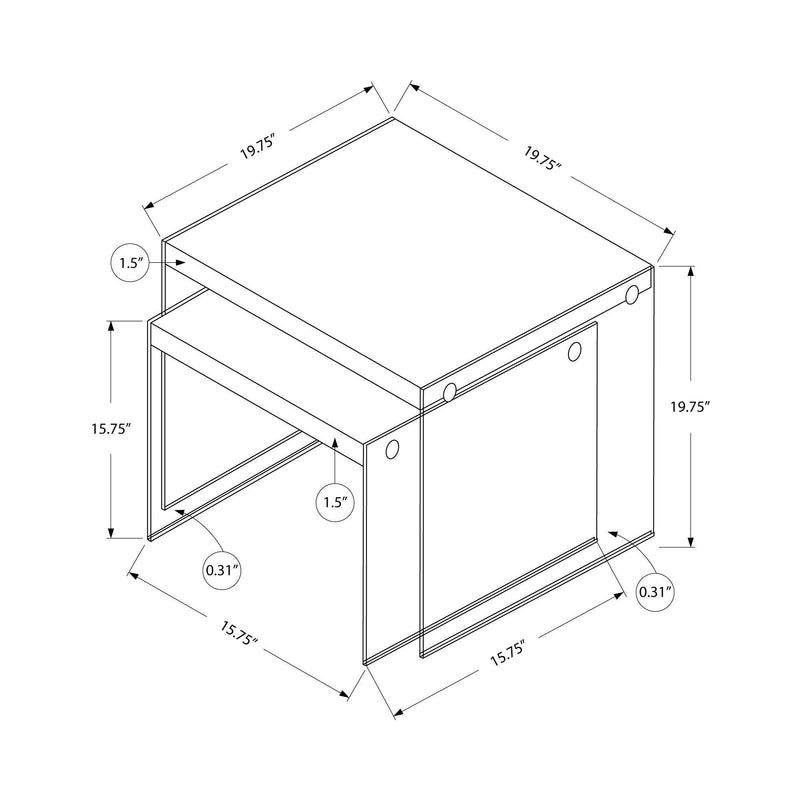 Monarch Nesting Tables I 3287 IMAGE 5