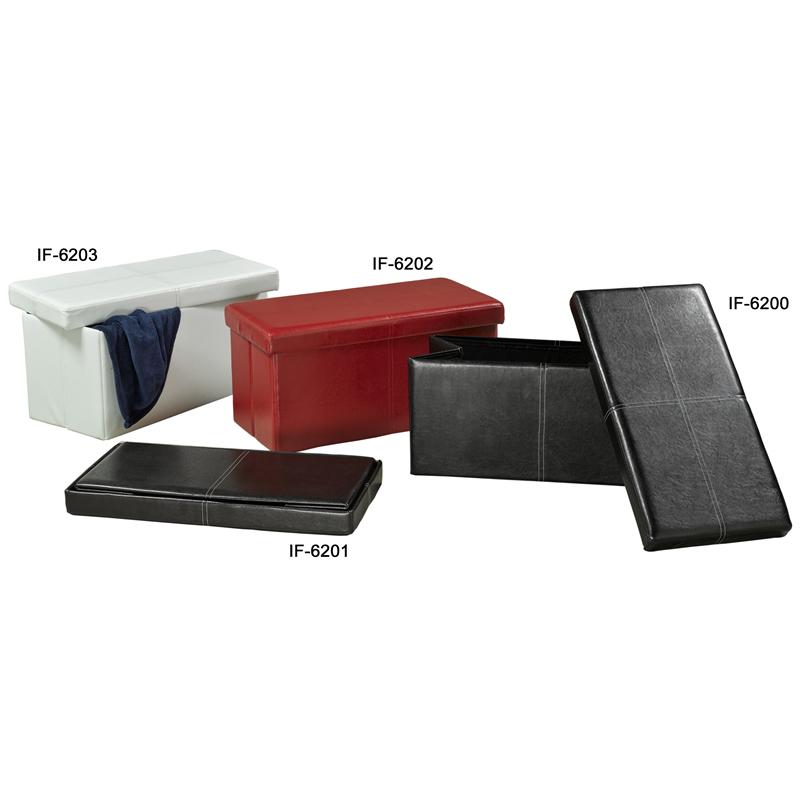 IFDC Leather Look Ottoman IF 6200 IMAGE 2