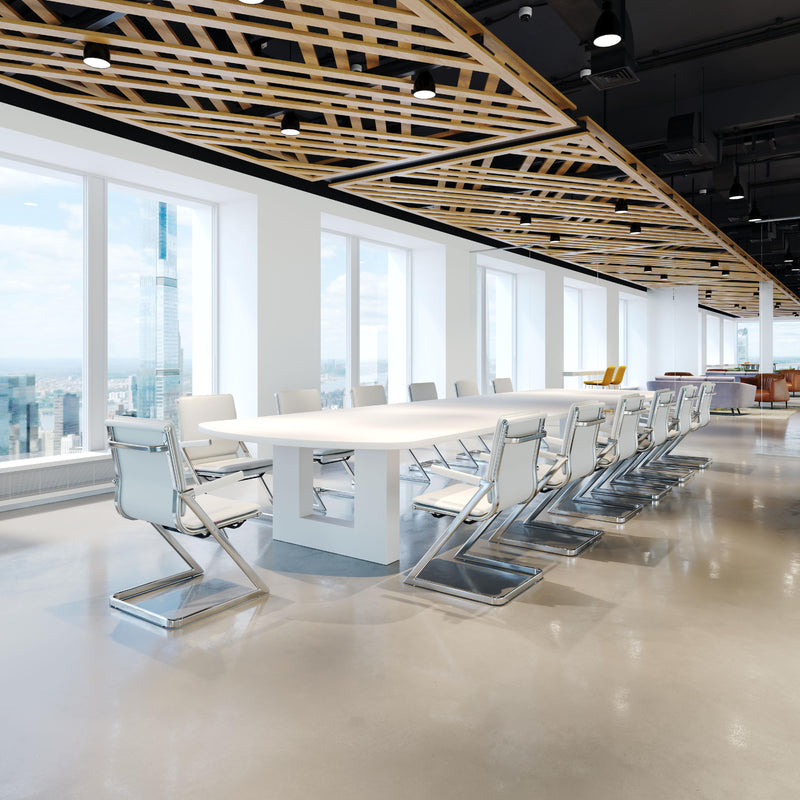  Zuo Lider Plus 215211 Conference Chair - White IMAGE 8