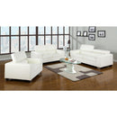  Furniture of America Makri Stationary Bonded Leather Chair CM6336WH-CH IMAGE 2