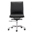  Zuo Lider Plus 215218 Armless Office Chair - Black IMAGE 3