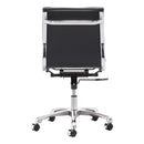  Zuo Lider Plus 215218 Armless Office Chair - Black IMAGE 4