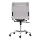  Zuo Lider Plus 215219 Armless Office Chair - White IMAGE 4