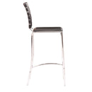  Zuo Criss Cross 333062 Counter Stool - Black IMAGE 2
