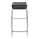  Zuo Wedge 300041 Barstool - Black IMAGE 4