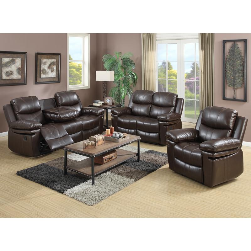 Minhas Furniture Norwich Reclining Bonded Leather Sofa Norwich-DBPU-01 IMAGE 2