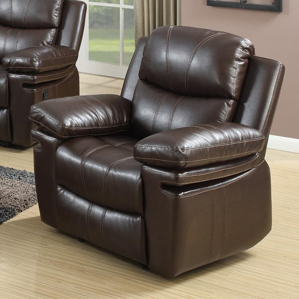 Minhas Furniture Norwich Bonded Leather Recliner Norwich-DBPU-03 IMAGE 1