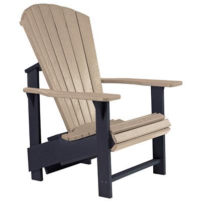 C.R. Plastic Products Generation C03-14-07 Upright Adirondack - Black/Beige IMAGE 1