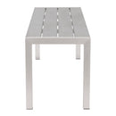  Zuo Metropolitan 701862 Double Bench - Grey & Silver IMAGE 2