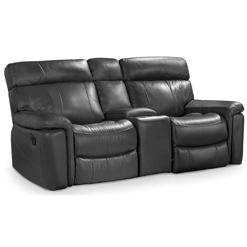 Hooker Furniture Reclining Leather Sofa Motion 3 Pc Entertainment Sofa (Gray) IMAGE 1