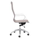  Zuo Glider 100373 High Back Office Chair - Taupe IMAGE 2