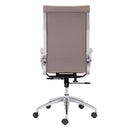  Zuo Glider 100373 High Back Office Chair - Taupe IMAGE 4