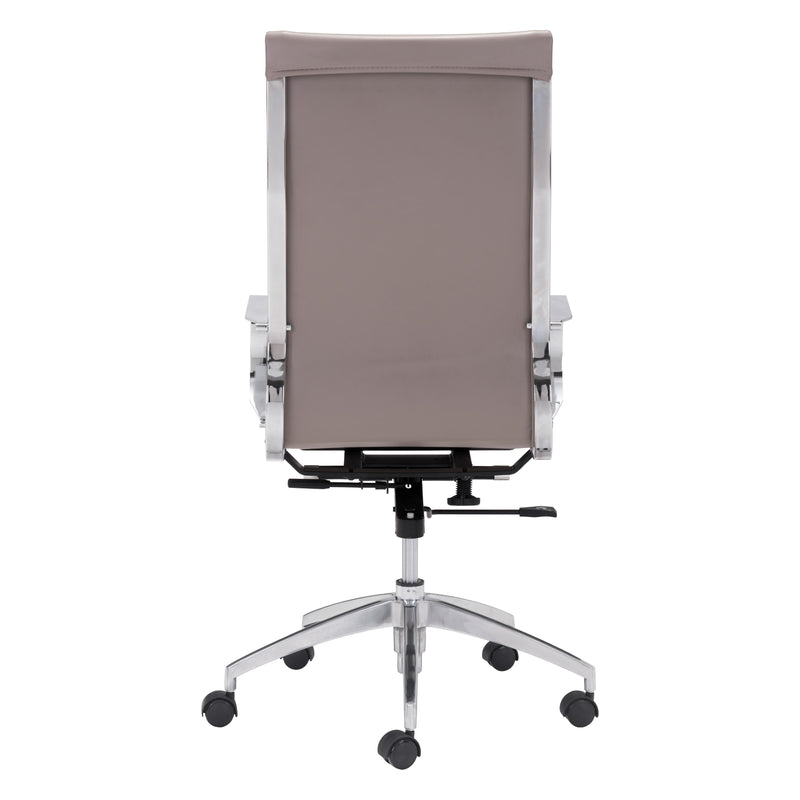  Zuo Glider 100373 High Back Office Chair - Taupe IMAGE 4