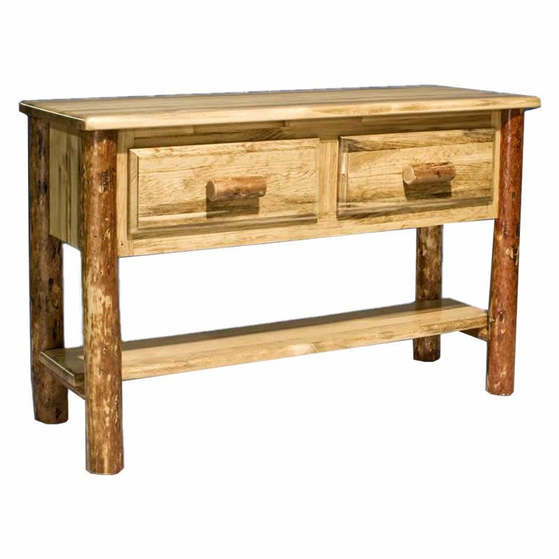 Montana Woodworks Glacier Country Log Hall Table MWGCET IMAGE 1