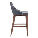  Zuo Moor 100280 Counter Stool - Dark Grey IMAGE 2
