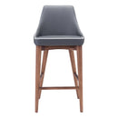  Zuo Moor 100280 Counter Stool - Dark Grey IMAGE 3