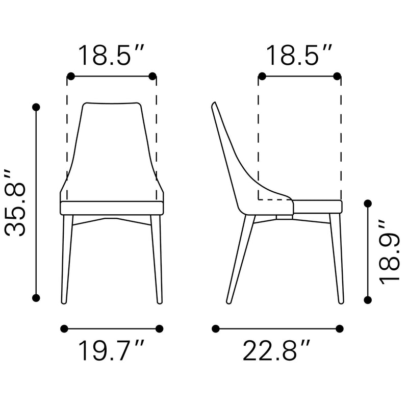  Zuo Moor Dining Chair 100278 IMAGE 8