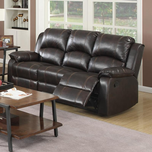 Minhas Furniture Munich Reclining Leather-Air Sofa MUNICH-01 IMAGE 1