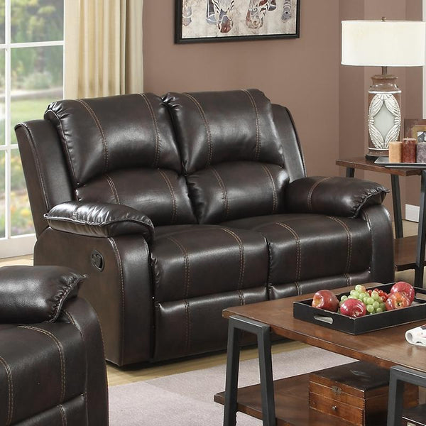 Minhas Furniture Munich Manual Reclining Leather Air Loveseat MUNICH-02 IMAGE 1