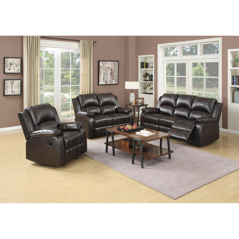 Minhas Furniture Munich Manual Reclining Leather Air Loveseat MUNICH-02 IMAGE 2