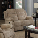 Brassex Simone Manual Reclining Fabric Loveseat 6014BE-2 IMAGE 1