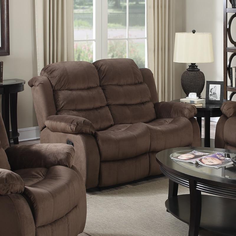 Brassex Simone Manual Reclining Fabric Loveseat 6014CH-2 IMAGE 1