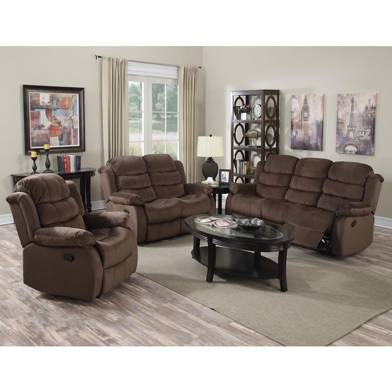 Brassex Simone Manual Reclining Fabric Loveseat 6014CH-2 IMAGE 2