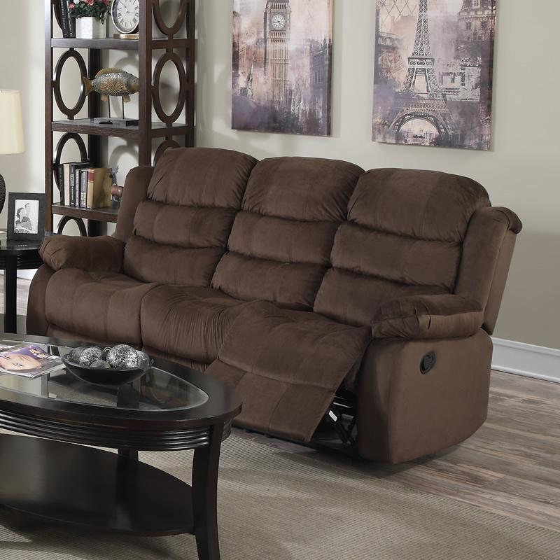 Brassex Simone Reclining Fabric Sofa 6014CH-3 IMAGE 1