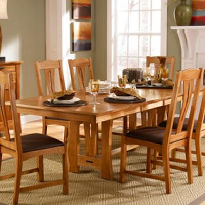 A-America Cattail Bungalow Dining Table with Trestle Base CAT-AM-6-30-0 IMAGE 1