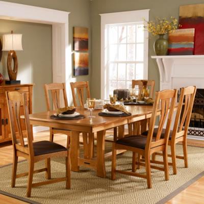 A-America Cattail Bungalow Dining Table with Trestle Base CAT-AM-6-30-0 IMAGE 2