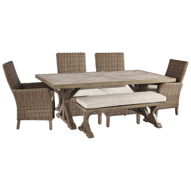  Signature Design by Ashley Beachcroft P791P4 7-piece Outdoor Dining Set IMAGE 2
