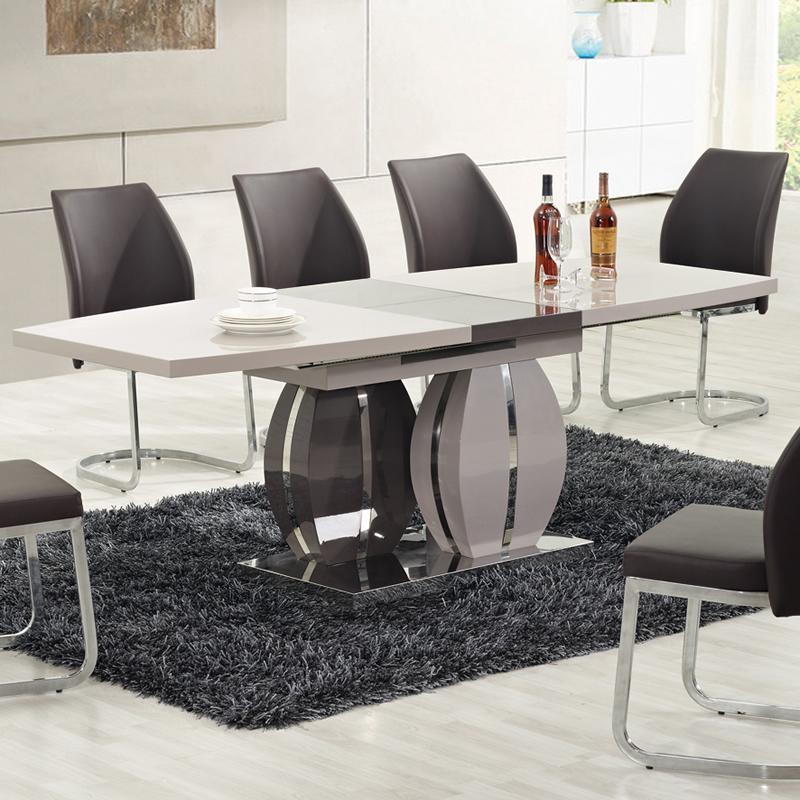 Brassex Eugene Dining Table with Metal Top & Pedestal Base Eugene L-61 Dining Table IMAGE 1