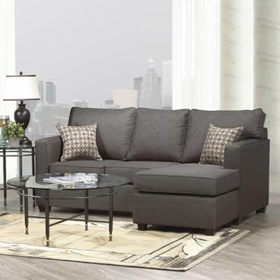 Aman Furniture Fabric Sectional 1212 Sofa Chaise IMAGE 1