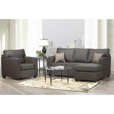 Aman Furniture Fabric Sectional 1212 Sofa Chaise IMAGE 2