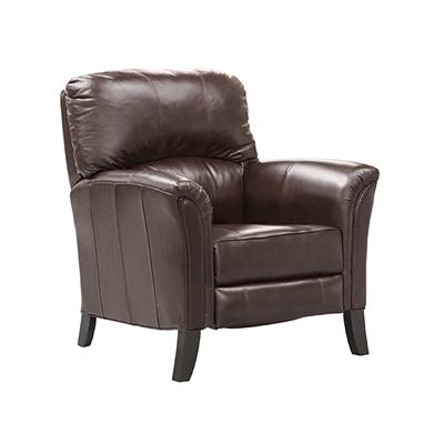 Elran Leather Recliner H0202 Brown IMAGE 1