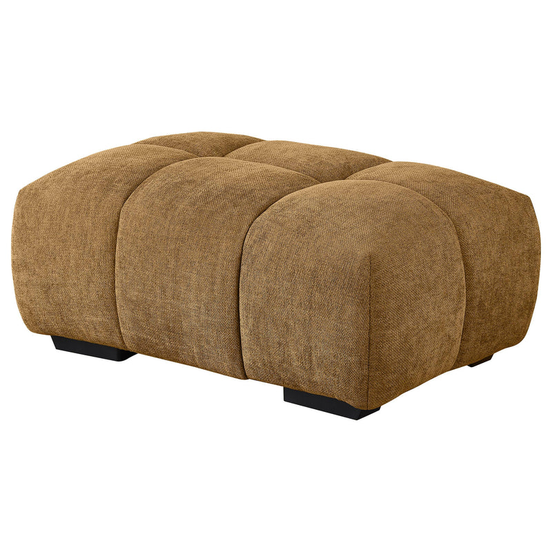 Coaster Furniture Camacho 503984 Rectangular Upholstered Tufted Ottoman - Amber IMAGE 3