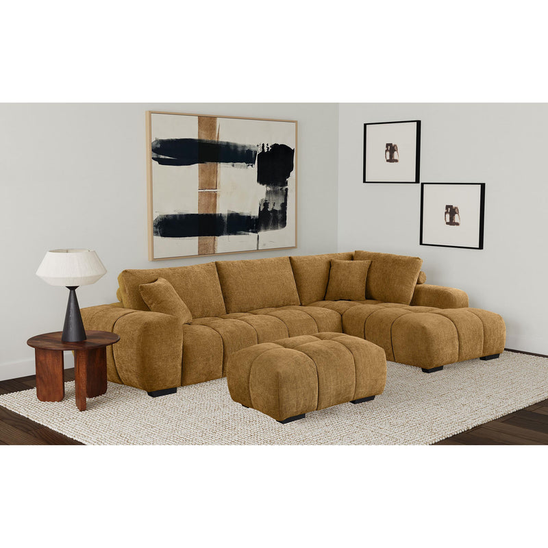 Coaster Furniture Camacho 503984 Rectangular Upholstered Tufted Ottoman - Amber IMAGE 6
