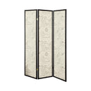  Coaster Furniture Felice 900074 3-Panel Room Divider Folding Screen - French Script IMAGE 1