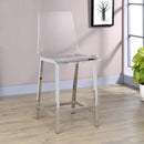  Coaster Furniture Juelia 100265 Clear Acrylic Counter Chair - Chrome (Set of 2) IMAGE 10