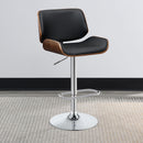 Coaster Furniture Folsom 130502 Upholstered Adjustable Bar Stool - Black and Chrome IMAGE 9