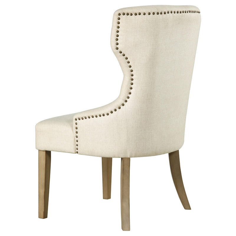 Coaster Furniture Baney 104507 Tufted Upholstered Dining Chair - Beige and Rustic Grey IMAGE 5