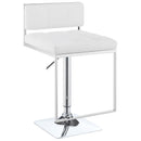 Coaster Furniture Alameda 100193 Adjustable Bar Stool - Chrome and White IMAGE 2
