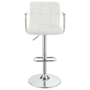  Coaster Furniture Palomar 121097 Adjustable Height Bar Stool - White and Chrome IMAGE 3