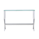 Coaster Furniture Saide 720339 Rectangular Glass Top Entryway Console Table - Chrome IMAGE 2