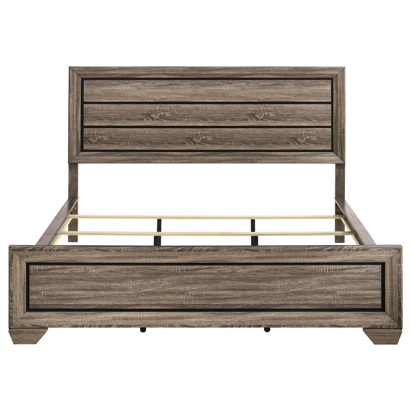  Coaster Furniture Kauffman 204191KW Wood California King Panel Bed - Washed Taupe IMAGE 3
