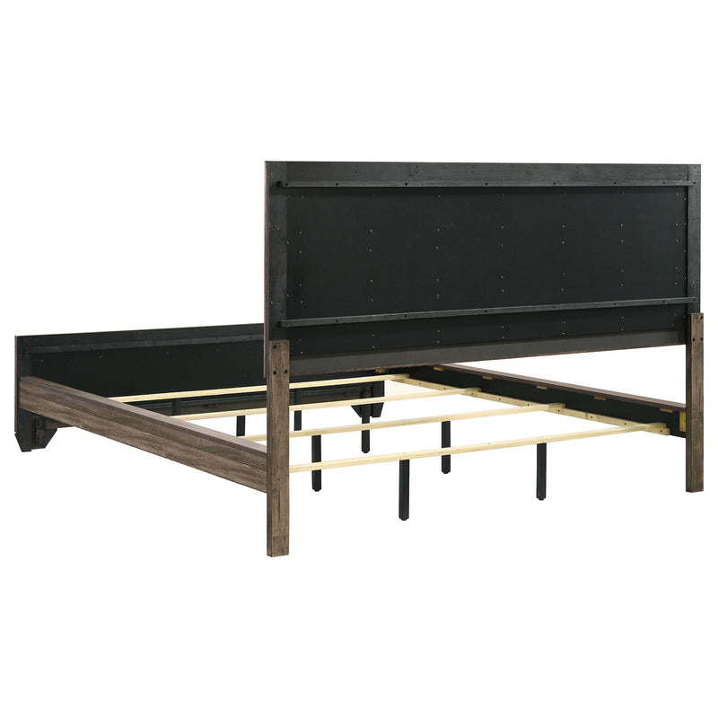  Coaster Furniture Kauffman 204191KW Wood California King Panel Bed - Washed Taupe IMAGE 4