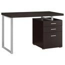 Coaster Furniture Brennan 800519 47-inch 3-Drawer Office Computer Desk - Cappuccino IMAGE 2