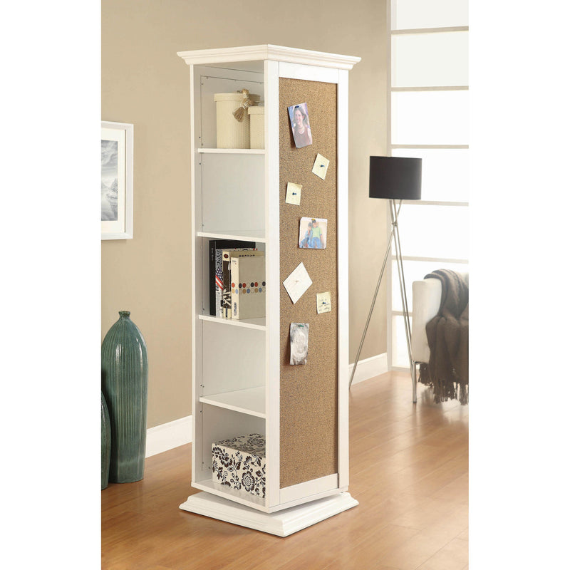 Coaster Furniture Robinsons 910080 Swivel Accent Cabinet with Cork Board - White IMAGE 3